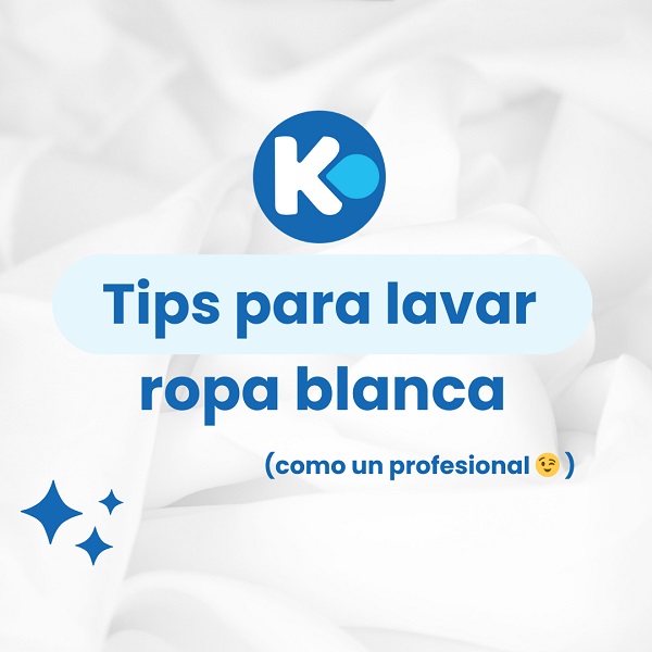 Consejos para lavar ropa blanca con KipClin. Imagen con el logo de KipClin.