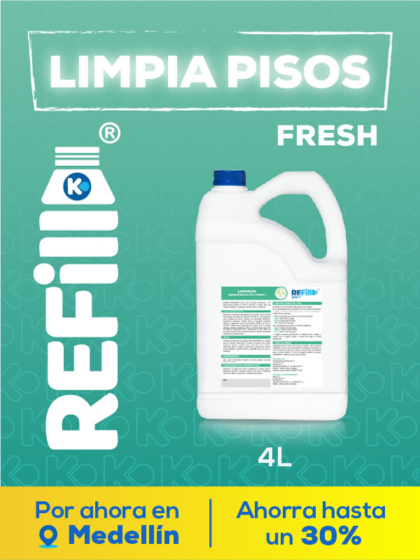 KipClin SAS - Refill Limpiador Desinfectante Fresh